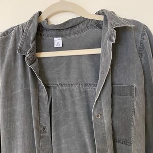 grey denim shirt- tall size
